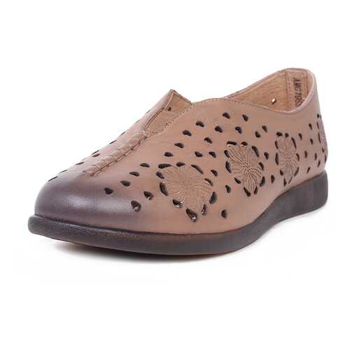 Мокасины женские Alessio Nesca Comfort b3106070 коричневые 39 RU в Центр Обувь
