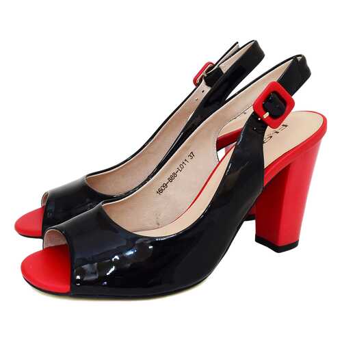 Туфли женские Flona 1609-888-L011 черные, красные 39 RU в Центр Обувь